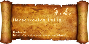 Herschkovics Leila névjegykártya